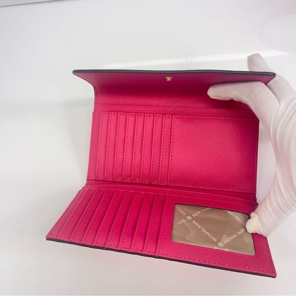 Michael Kors Trifold Wallet Electric Pink - Picture 3 of 4